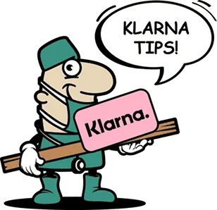 Flooring Surgeons mascot with Klarna tips