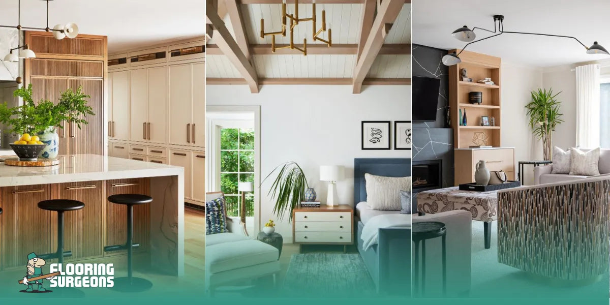 Modern and classic contemporary living spaces showcasing timeless interior design styles with neutral colours and clean lines