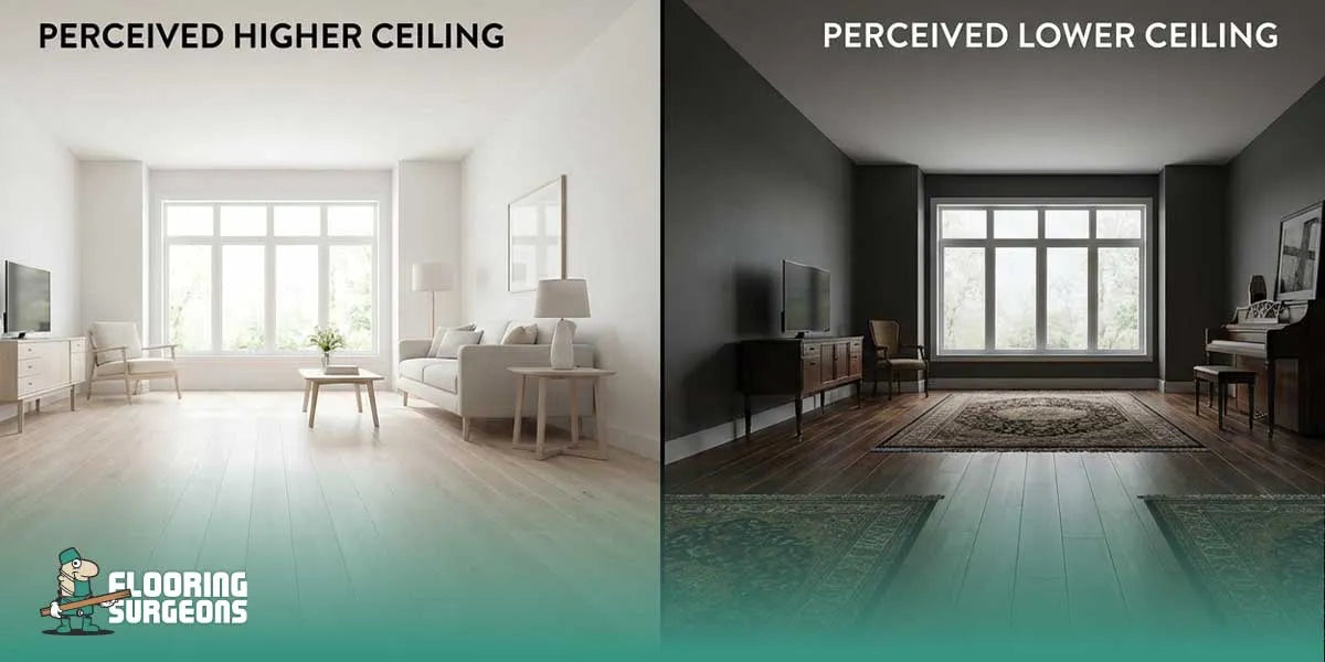 How Flooring Influences the Perceived Ceiling Height