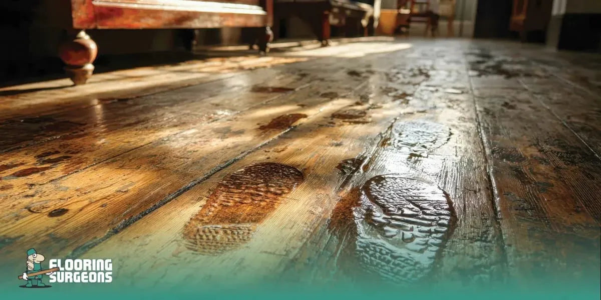 Water stains on wooden floors
