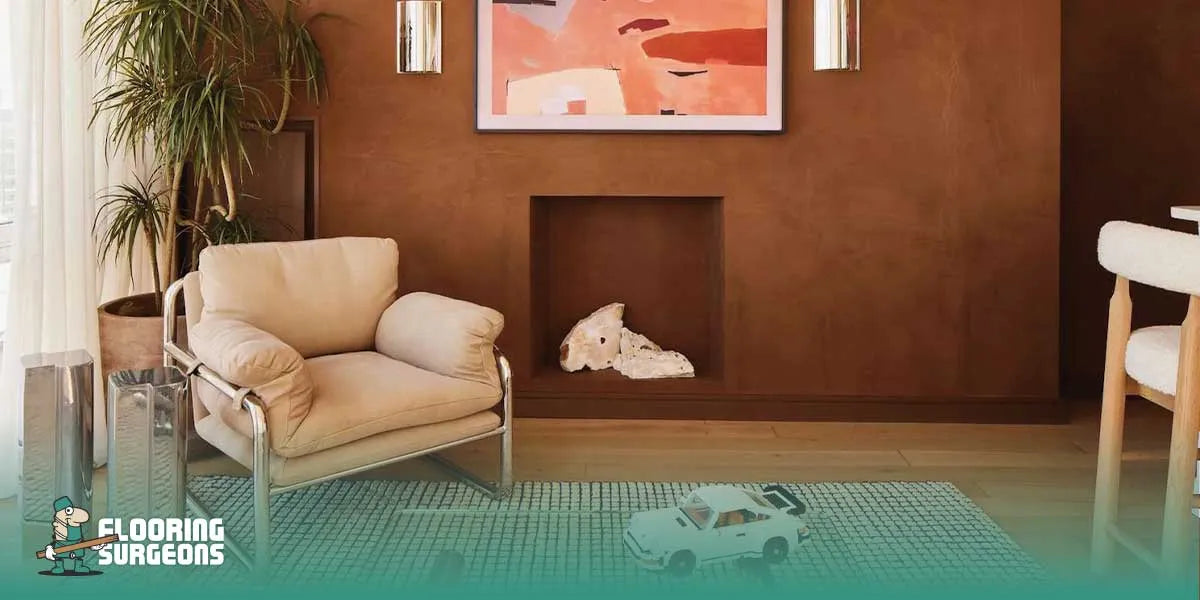 what colour floor goes with brown walls
