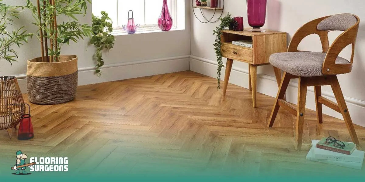 herringbone flooring border
