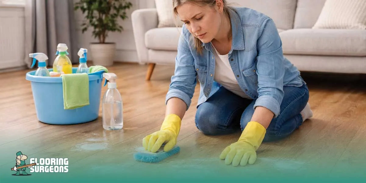 white haze on wood floors after cleaning