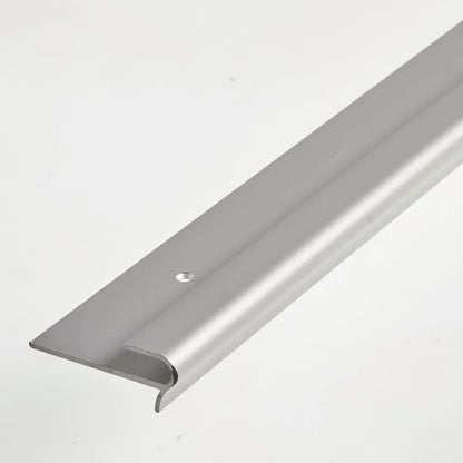 8mm Thick Aluminium Stair Nosing 2.7m – fitted on a staircase