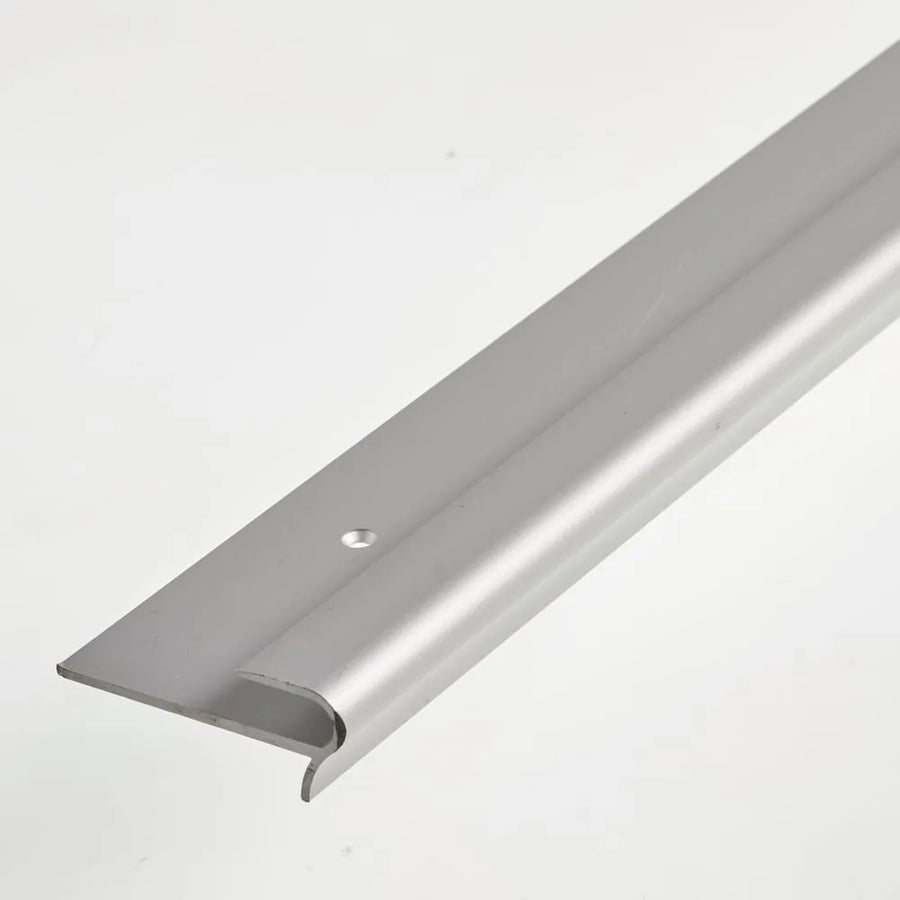 8mm Thick Aluminium Stair Nosing 2.7m – fitted on a staircase