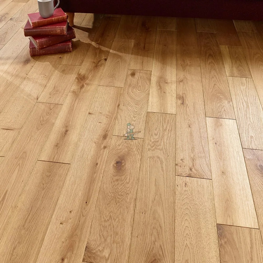 Natural Brushed & Oiled Oak 125mm Solid Plank – image 1