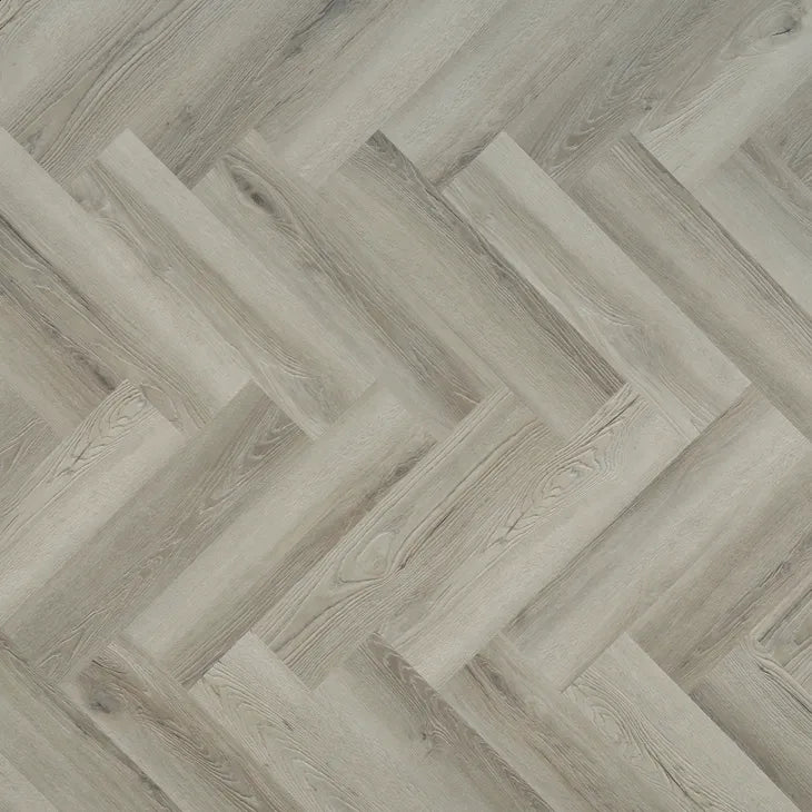 Luna Grey Oak Herringbone Click LVT – image 1