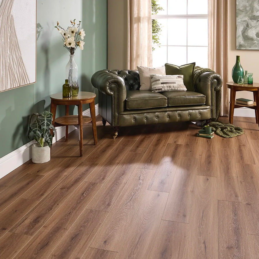 Castile Oak Glue Down LVT – laid in a living room