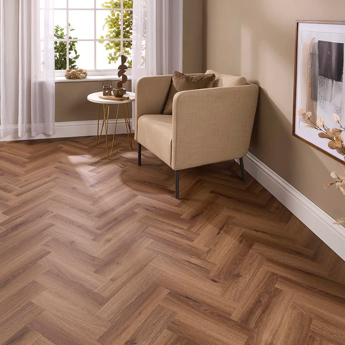 Castile Oak Herringbone Glue Down LVT – image 3