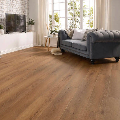 Granada Oak Glue Down LVT – laid in a living room