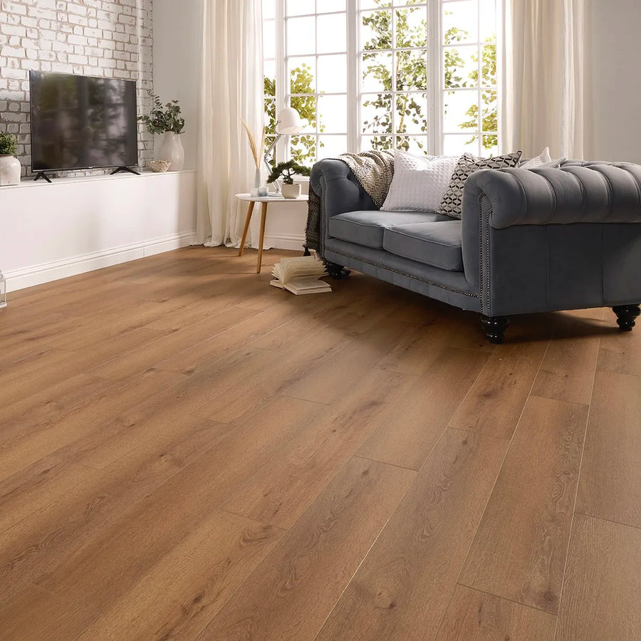 Granada Oak Glue Down LVT – laid in a living room