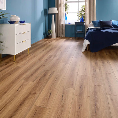 Madrid Oak Glue Down LVT – laid in a living room