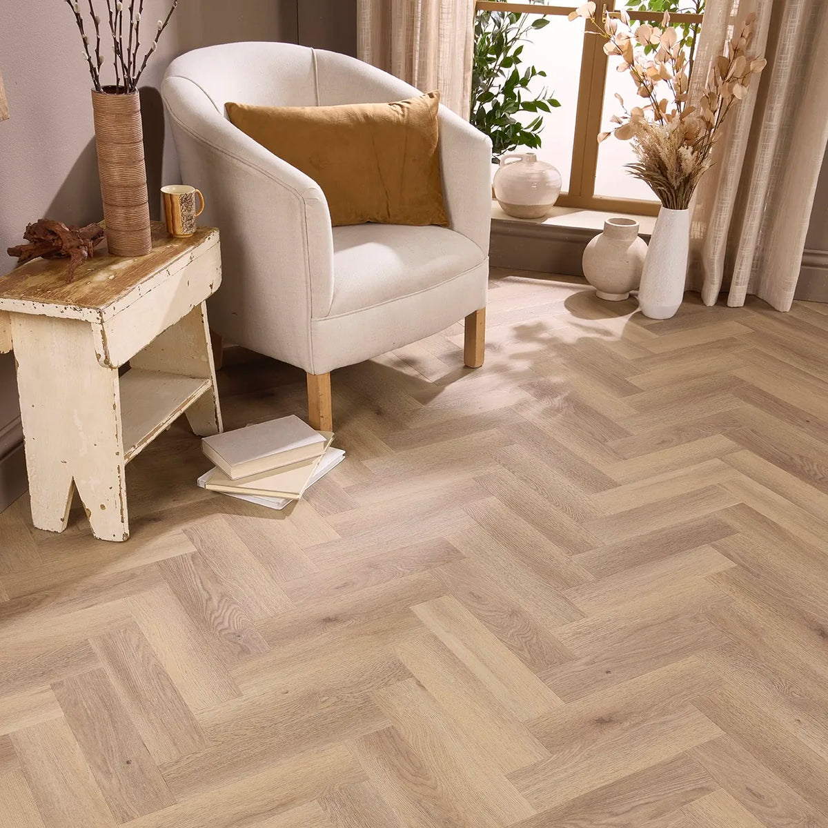Marbella Oak Herringbone Glue Down LVT – image 3