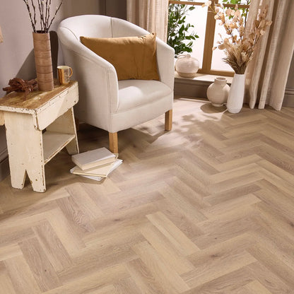 Marbella Oak Herringbone Glue Down LVT – image 3
