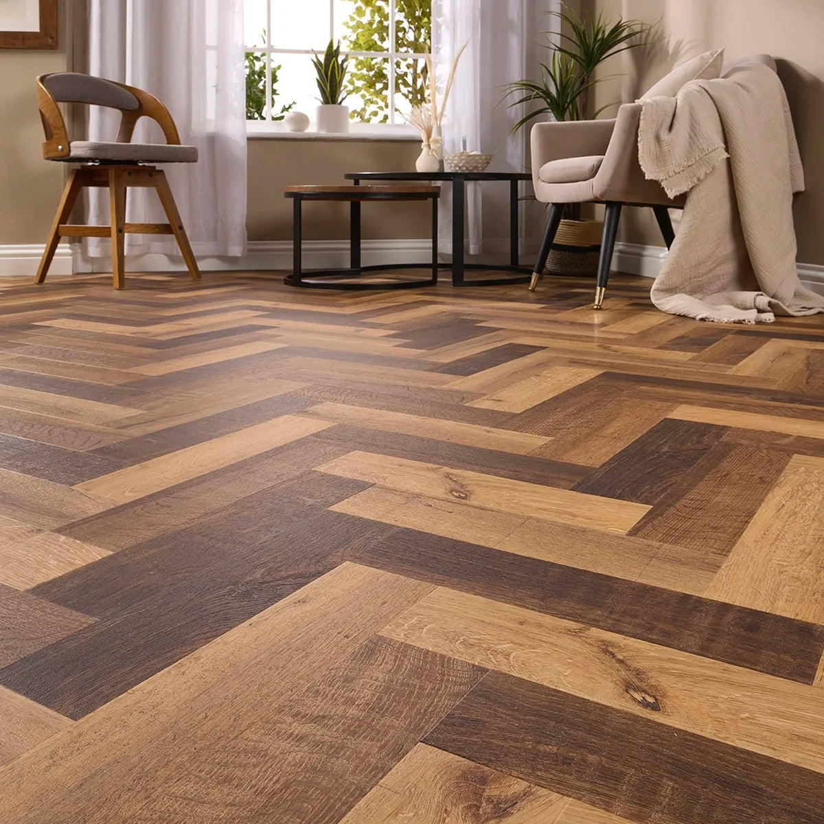 Salamanca Oak Herringbone Glue Down LVT – image 3