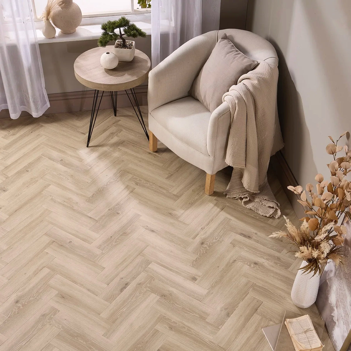 Toledo Oak Herringbone Glue Down LVT – image 3