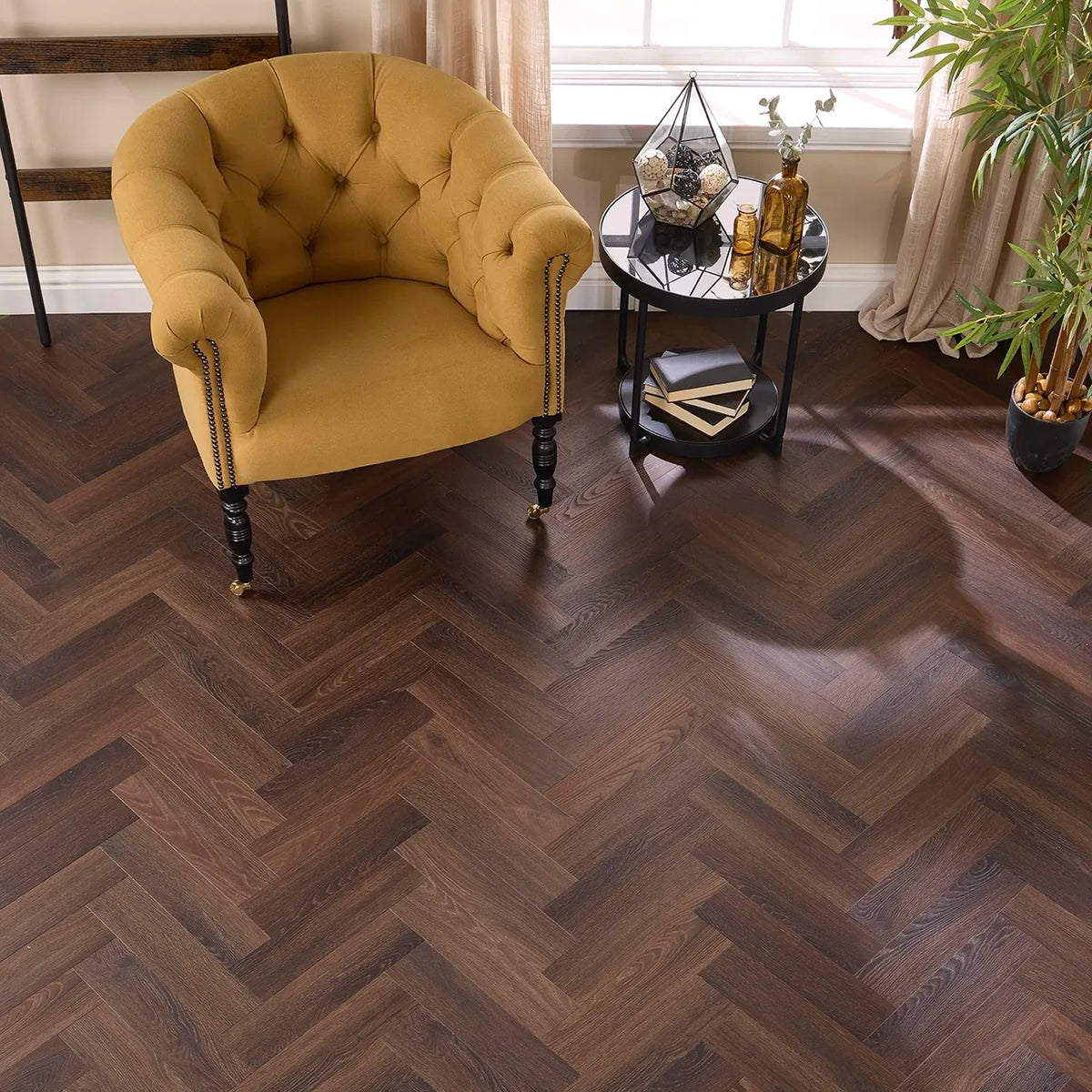 Zaragoza Oak Herringbone Glue Down LVT – image 3