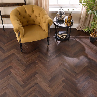 Zaragoza Oak Herringbone Glue Down LVT – image 3