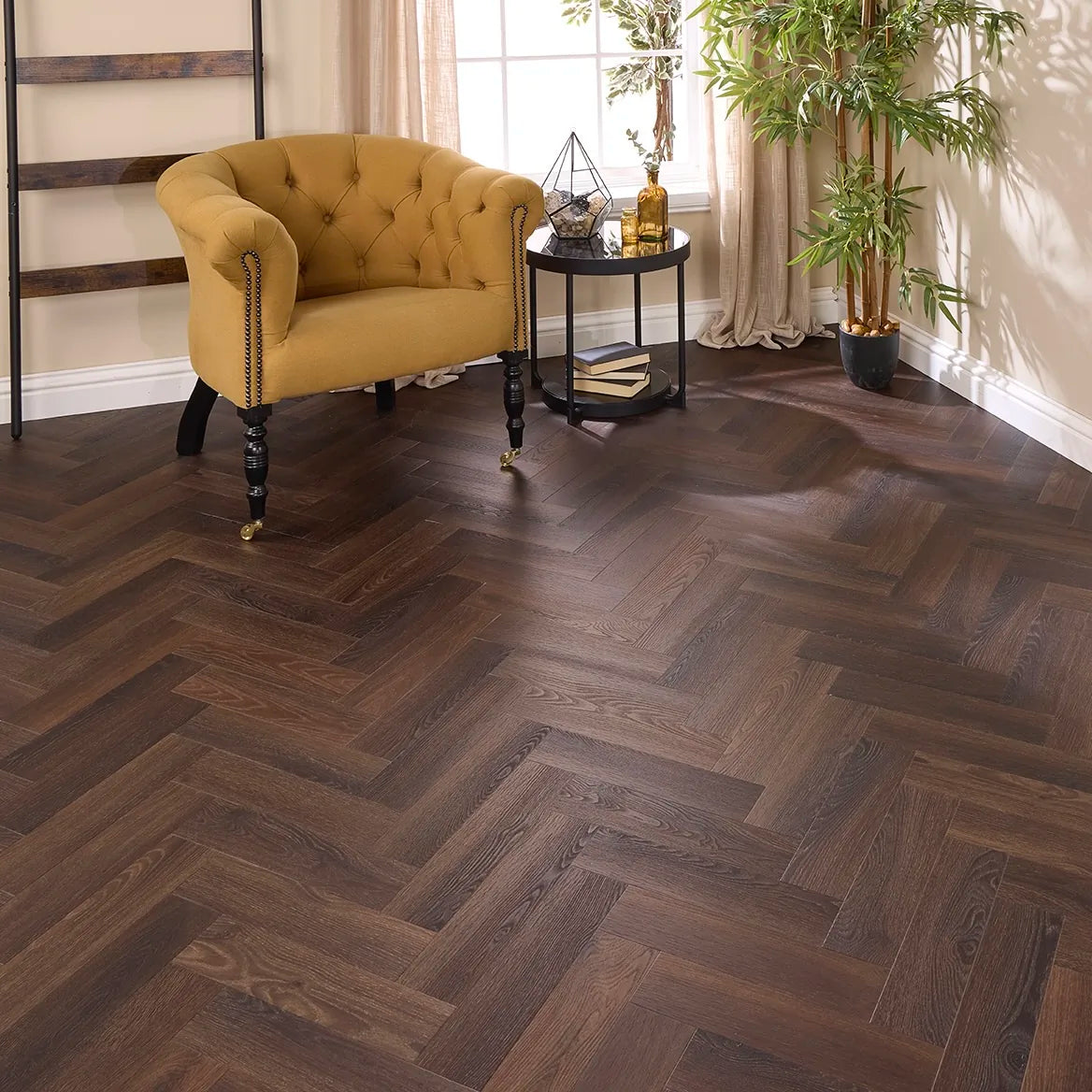 Zaragoza Oak Herringbone Glue Down LVT – image 1