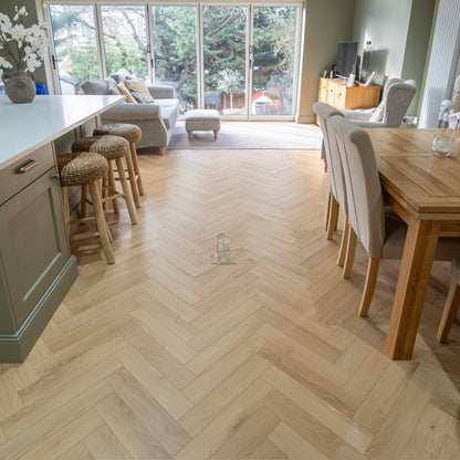 Coastal Oak Herringbone 12mm Laminate – image 3