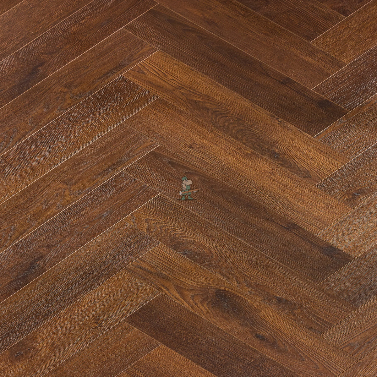 Espresso Oak Herringbone 12mm Laminate – close-up of the surface (2)