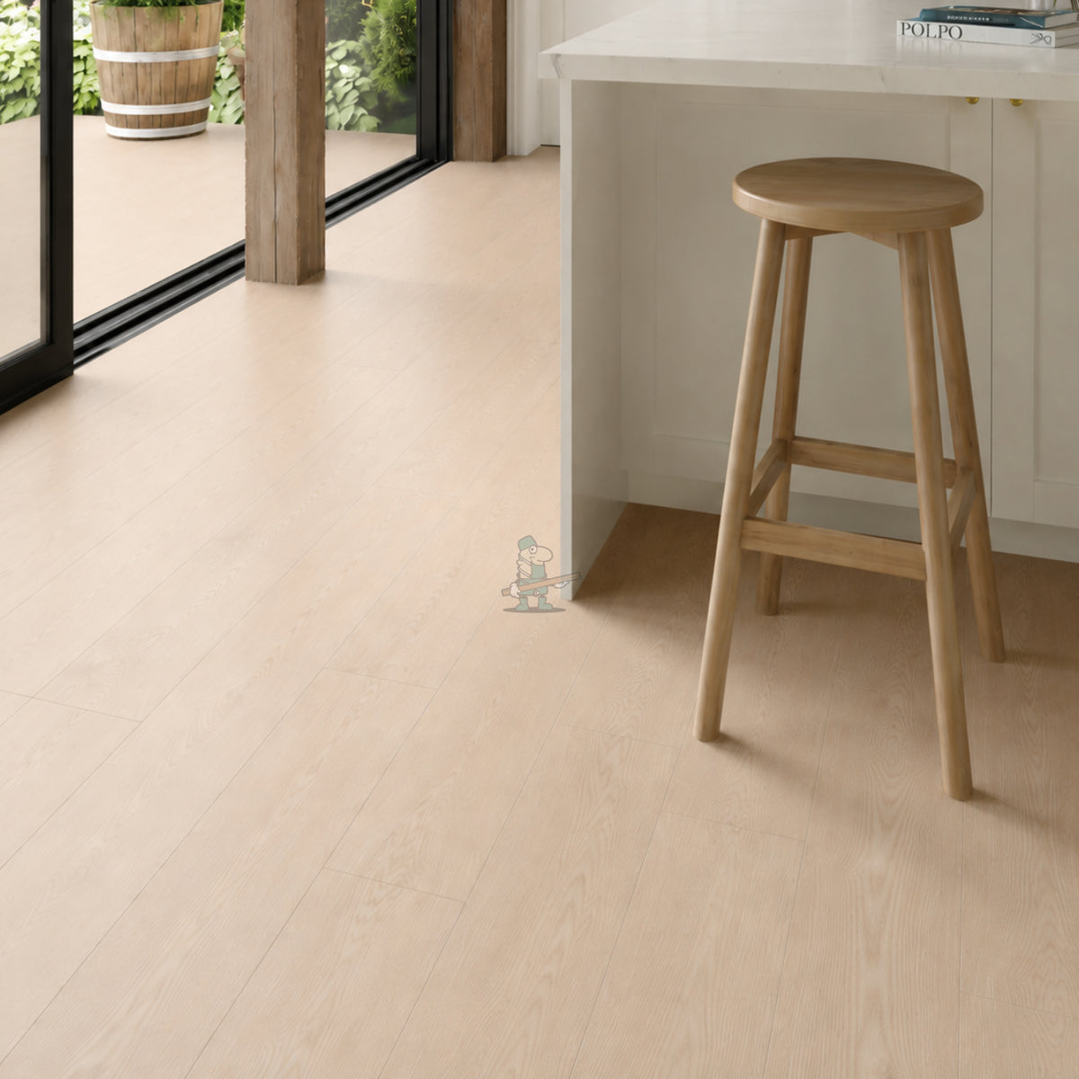 Sandbanks Oak 12mm Laminate – laid in a kitchen (2)