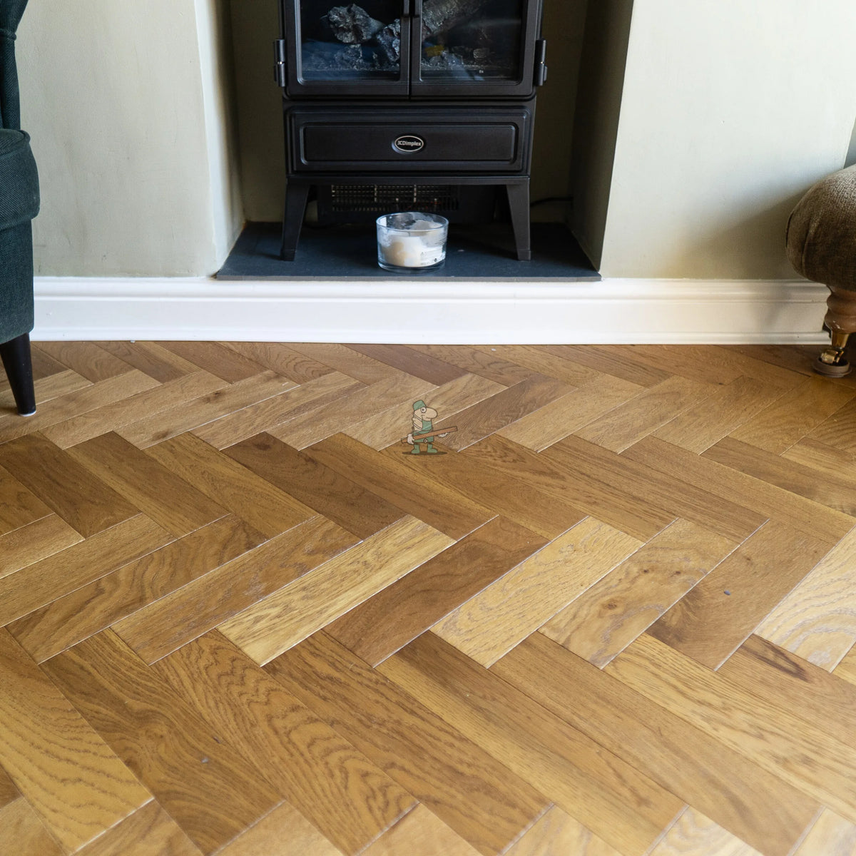 Burntwood Oak 80mm Engineered Herringbone – image 7
