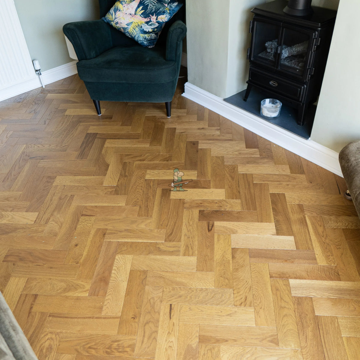 Burntwood Oak 80mm Engineered Herringbone – image 9