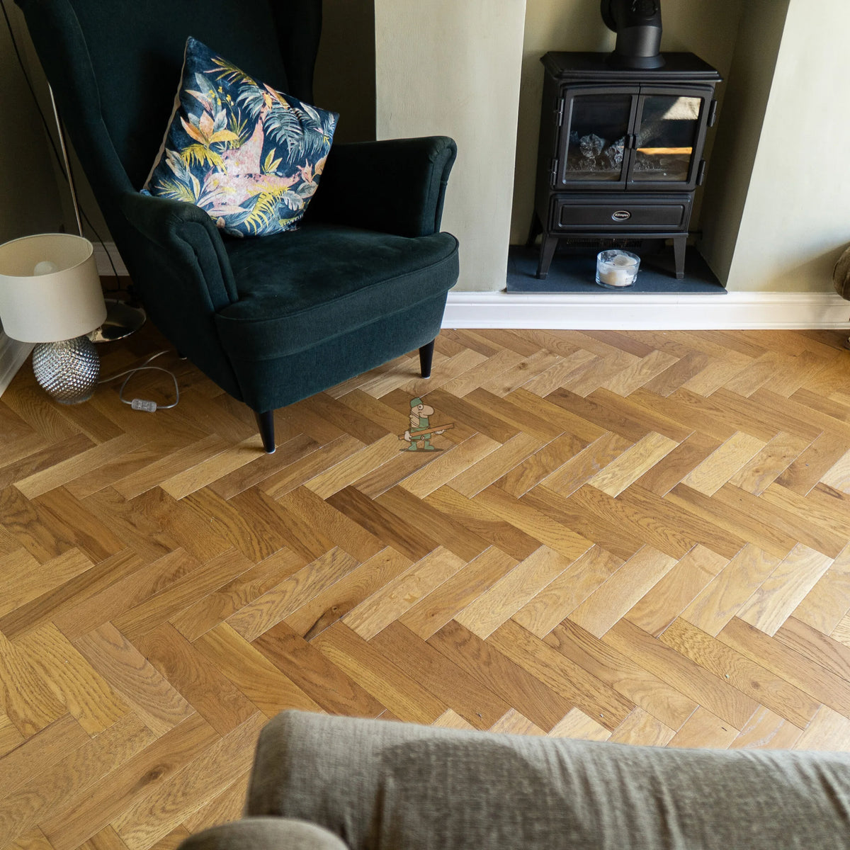 Burntwood Oak 80mm Engineered Herringbone – image 8