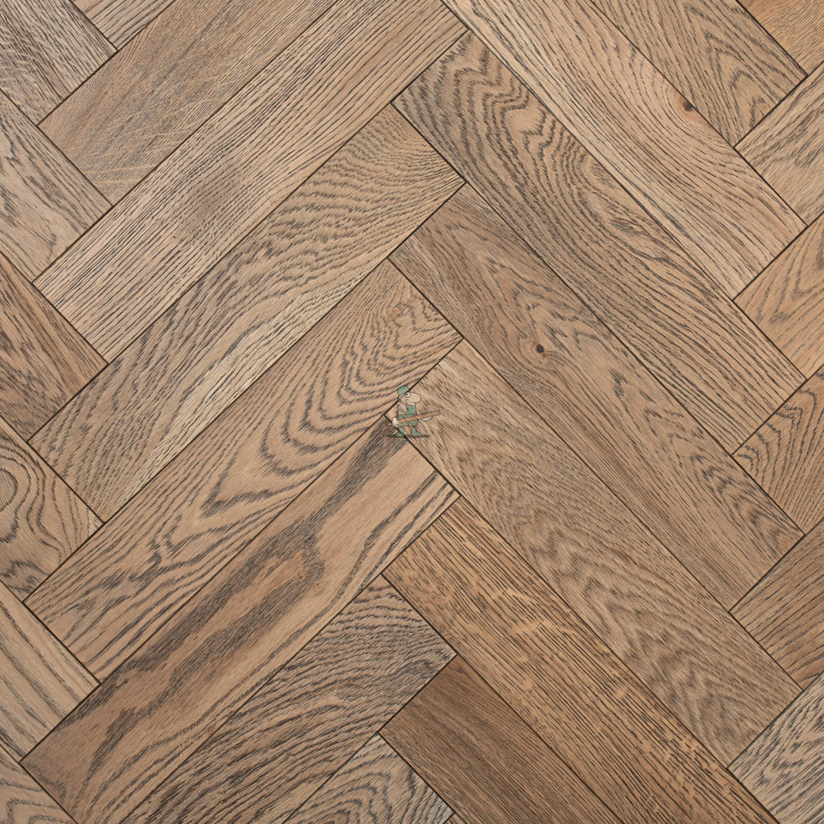Wheaten Oak 90mm Engineered Herringbone – close-up of the surface