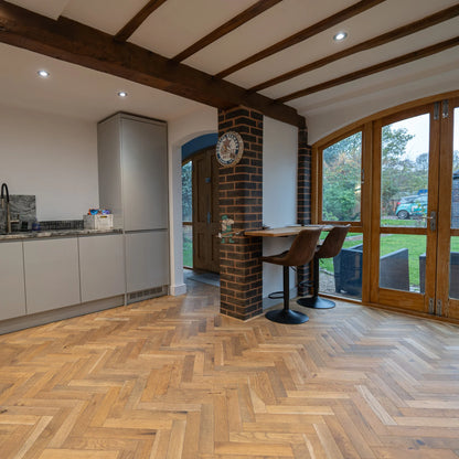 Worn Antique Oak 70mm Engineered Herringbone – image 9