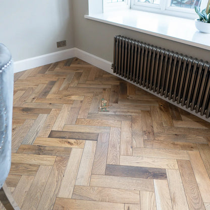 Worn Antique Oak 70mm Engineered Herringbone – image 12