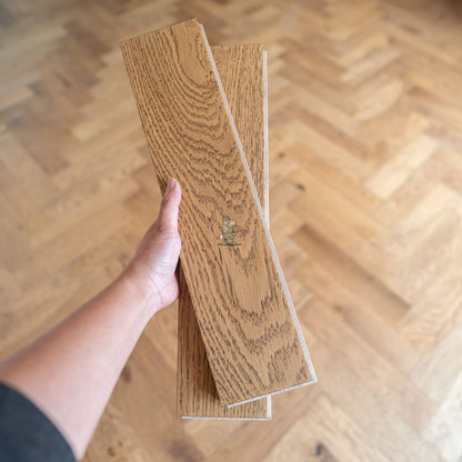 Cottage Oak 90mm Engineered Herringbone – image 6