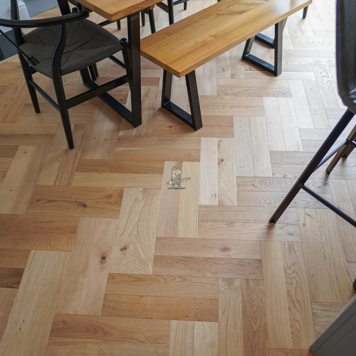 Natural Oiled Oak 90mm Engineered Herringbone – image 9