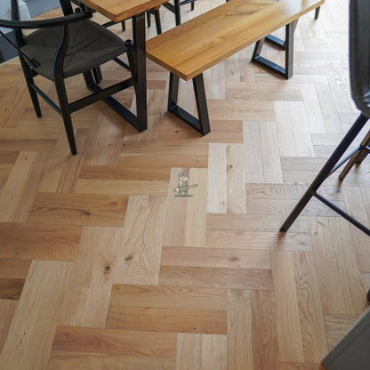 Natural Oiled Oak 90mm Engineered Herringbone – image 9