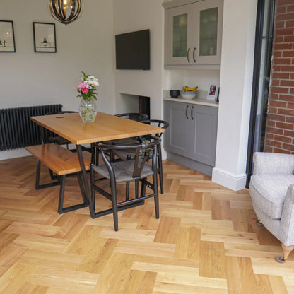 Natural Oiled Oak 90mm Engineered Herringbone – image 6