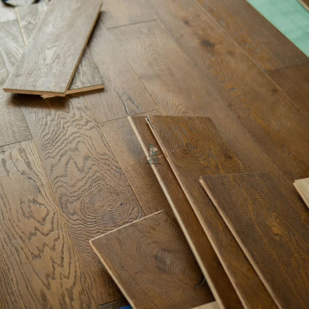 Antique Brown Oak Distressed 190mm Engineered Plank – image 6