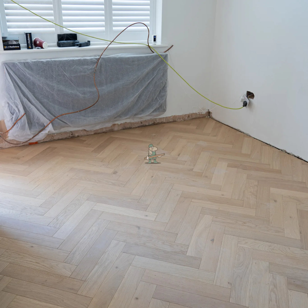 Pale Invisible Oak 90mm Engineered Herringbone, 14/3mm – image 11