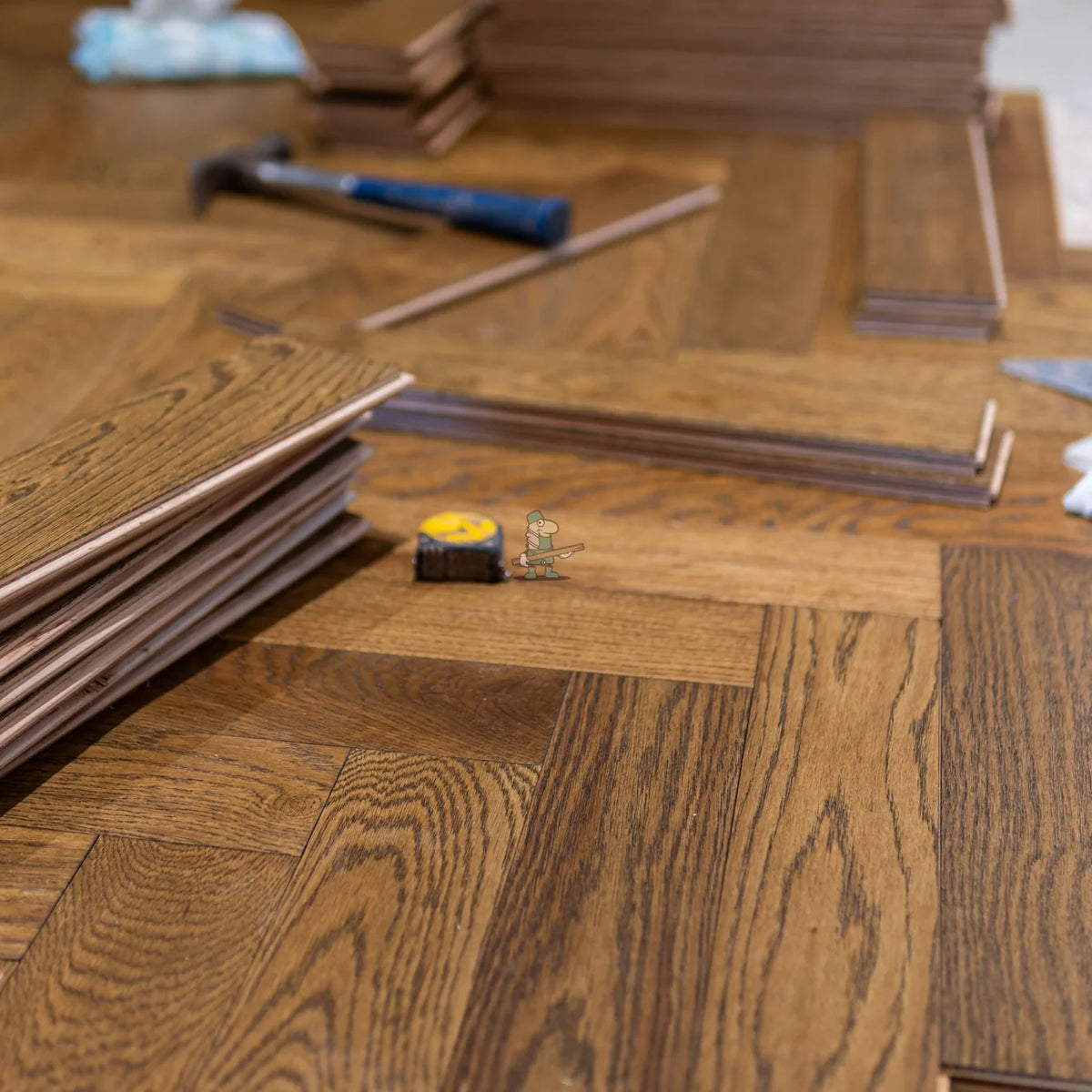 Golden Wheat Oak 90mm Engineered Herringbone – image 8