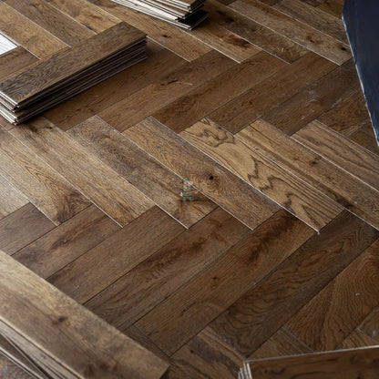 Deep Smoked Oak 90mm Engineered Herringbone – image 4