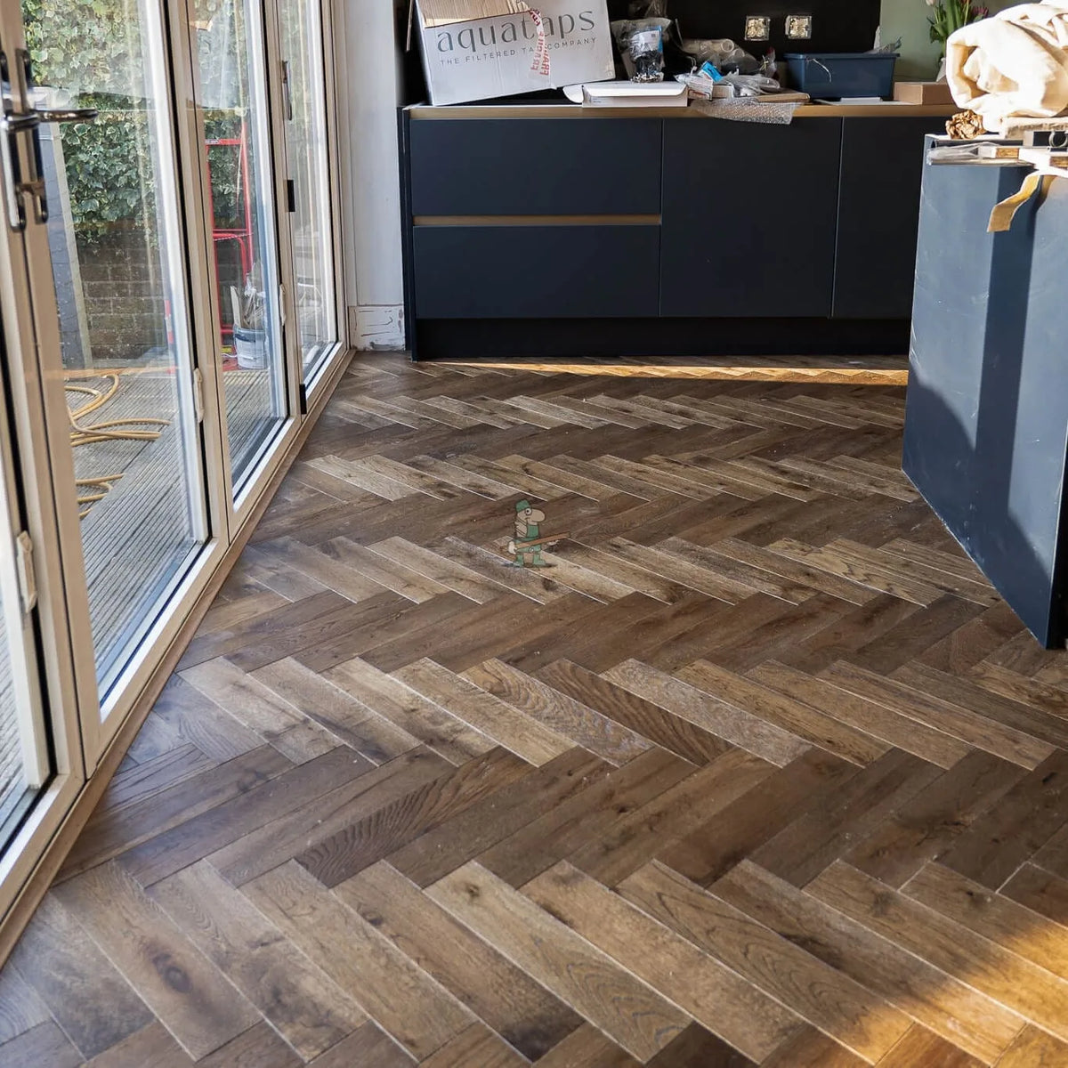 Deep Smoked Oak 90mm Engineered Herringbone – image 3