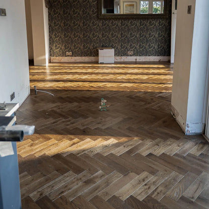 Deep Smoked Oak 90mm Engineered Herringbone – image 11