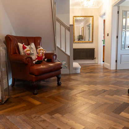 Double Smoked Oak 90mm Engineered Herringbone – image 6