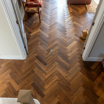 Double Smoked Oak 90mm Engineered Herringbone – image 9