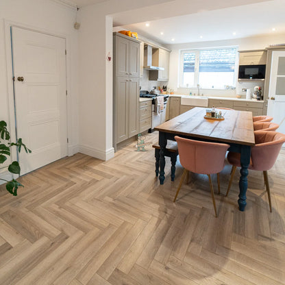 Grey Beige Oak Herringbone 12mm Laminate – image 12