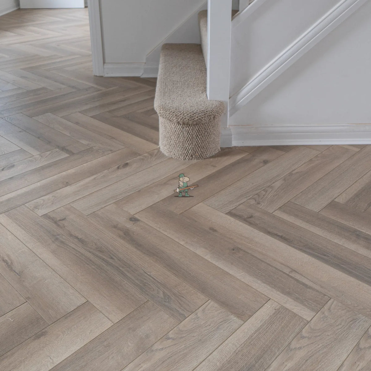 Grey Beige Oak Herringbone 12mm Laminate – image 7