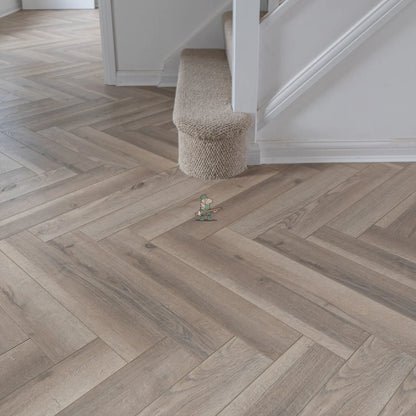 Grey Beige Oak Herringbone 12mm Laminate – image 7