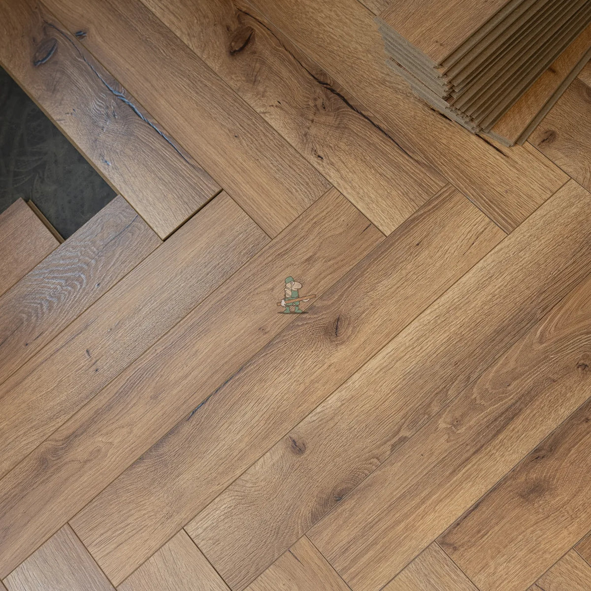Smoked Oak Herringbone 12mm Laminate – image 2