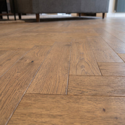 Frozen Oak 80mm Engineered Herringbone