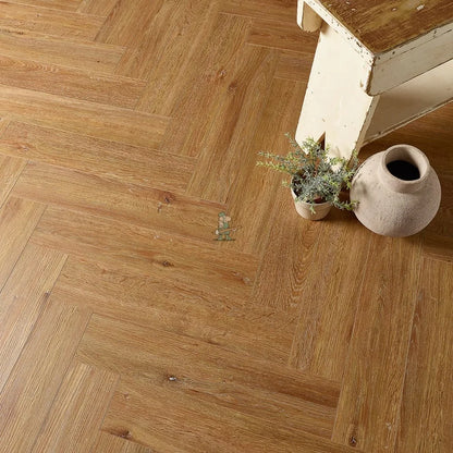 Broadway Oak Herringbone Click LVT – close-up of the surface